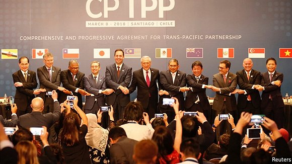 11国TPP最终贸易协议于3月8日在智利首都圣地亚哥签署图片来源：路透