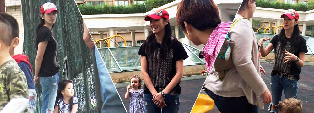 实力辣妈！林熙蕾带两女儿玩耍大秀英文
