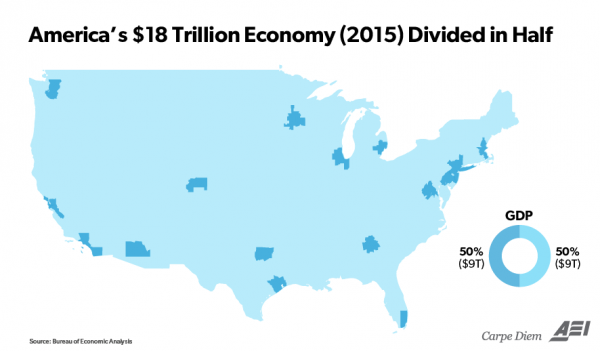 美国18万亿经济 三张地图就看明白了