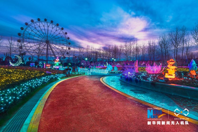 南京雨发生态园千亩灯海 美轮美奂