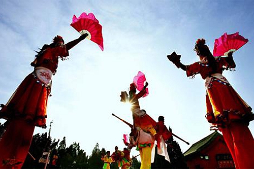 2017年祈福纳祥闹社火 在白鹿原影视城过地道