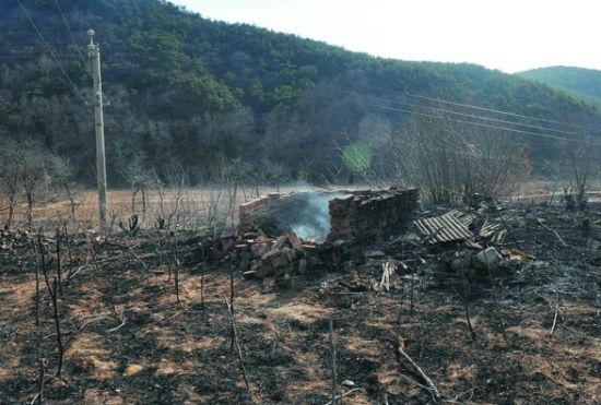 山西太谷县发生山火 4名灭火队员死亡
