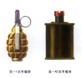 除1933年式手榴弹之外,苏军还有攻42式,防御1式等型号的手榴弹.