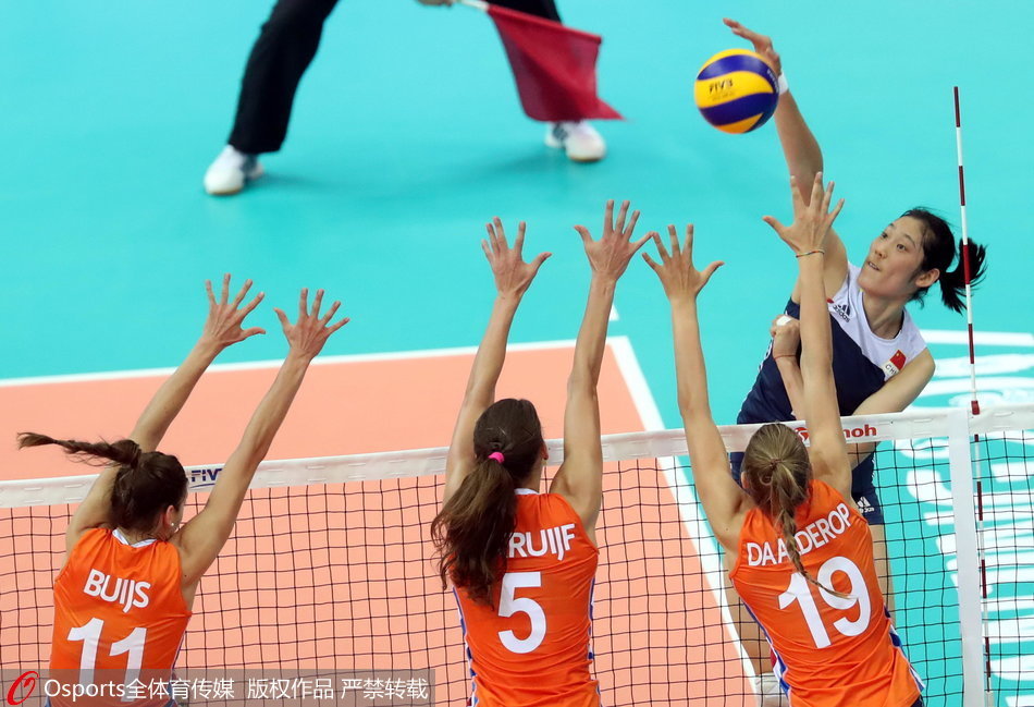 总决赛-中国女排3-2险胜荷兰 朱婷力挽狂澜砍33分
