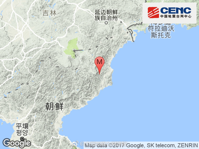 朝鲜北部连续发生两次地震(疑爆) 震源深度0千米