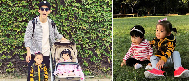 贾静雯老公修泽楷带女儿晒太阳 咘咘Bo妞乖巧可爱