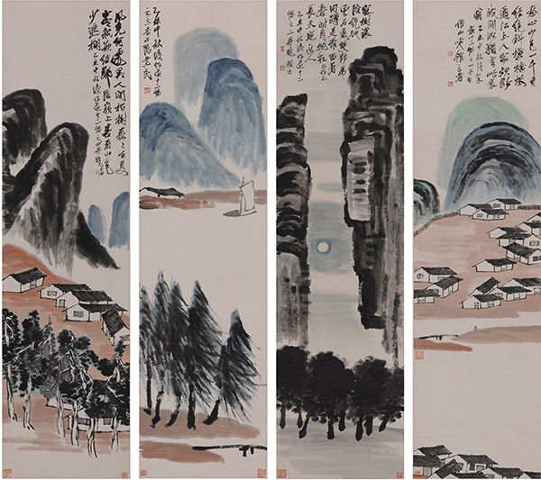 齐白石山水十二屏拍出9.315亿元，成最贵中国艺术品