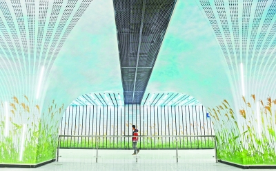 武汉地铁新线特色站颜值高:天花板展现四季天