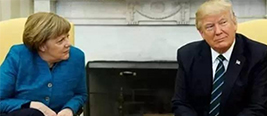 默克尔上门拜访 竟被特朗普如此对待！