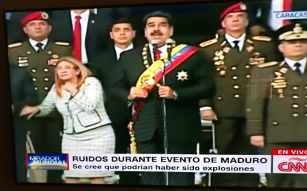 委内瑞拉总统马杜罗演讲现场遇无人机袭击