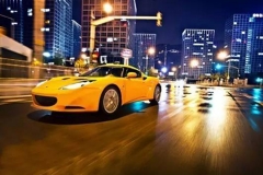 路特斯Evora夜色中的流光魅影