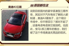 国产紧凑豪华三厢车之争 奥迪A3对宝马1系