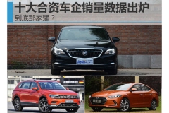 十大合资车企销量数据出炉 到底那家强？