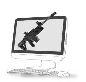 刘 大蔚购买仿真枪的台湾网站上的展示图片。