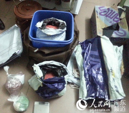 警方缴获的毒品麻古粉。广州市公安局 供图