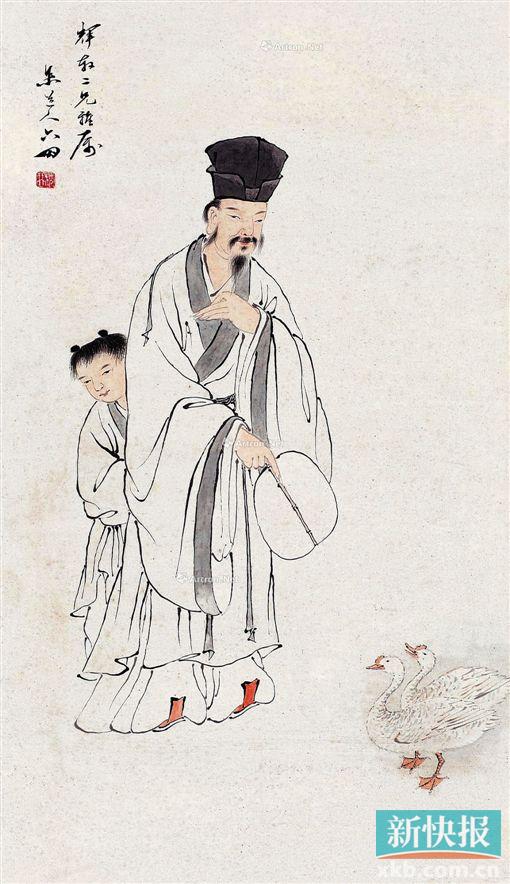 ■苏六朋 羲之爱鹅图(雅昌供稿)