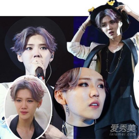 鹿晗烟熏妆变女孩纸男星画眼线效果差太多