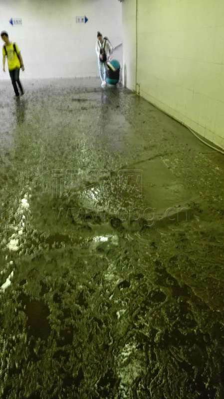 堆积而来的淤泥让行人选择绕行