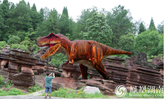 湘西红石林举办恐龙主题活动 迎来端午亲子游