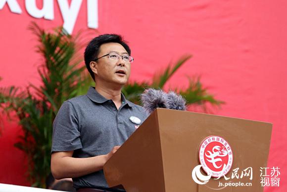 盱眙县委书记李森在开幕式上致辞。