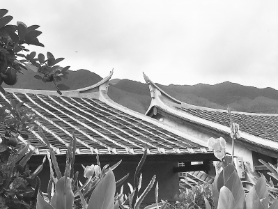 往来庄富有闽南古厝特色的燕尾脊。