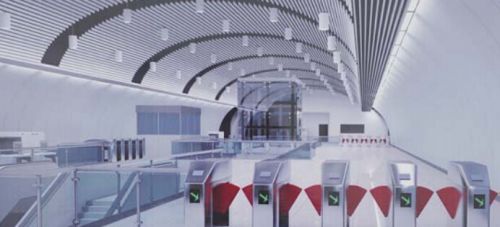 龙奥站站厅效果图