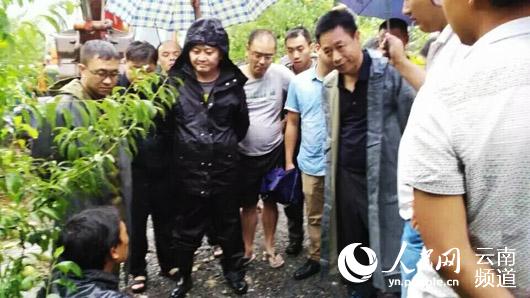 绥江县委书记杨淞在板栗抢险救灾现场(供图)