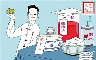 老北京的夏天漫画y民图片