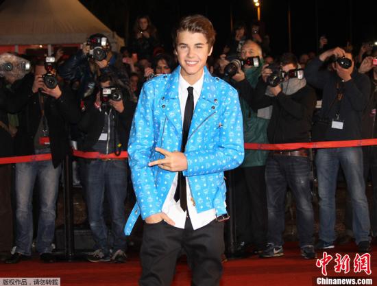 资料图:贾斯汀·比伯。