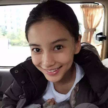 　　angelababy的素颜