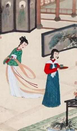 傅抱石作品《风光好》，估价4千万至5千万元，设色纸本，立轴，108.5x 60cm，1945。图片：致谢中国嘉德拍卖行