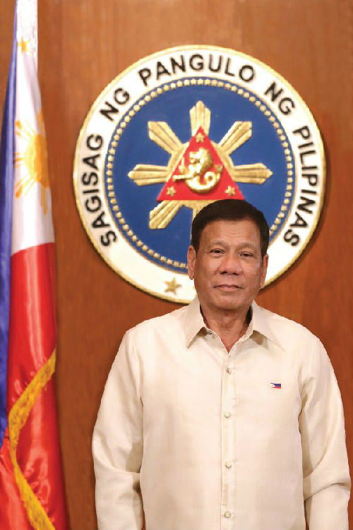 菲律宾总统杜特尔特像。新华社发
