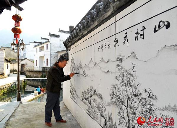 江西婺源:乡村画师齐朗大的艺术担当(图)