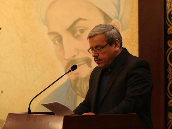 伊朗驻华大使馆文化参赞穆罕默德•拉苏里•阿勒玛斯在开幕式上致辞