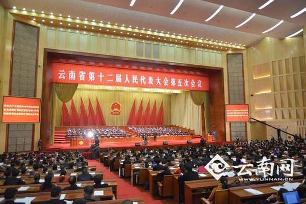 第十二届人民代表大会第五次会议闭幕会现场。 云南网记者 张成 摄影