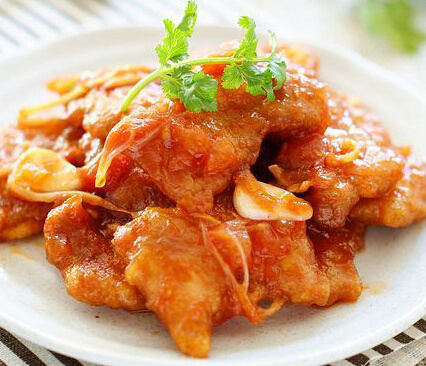 　　东北名菜之一：锅包肉。