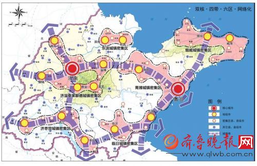 《山东省城镇体系规划（2011—2030年）》城镇空间布局规划图