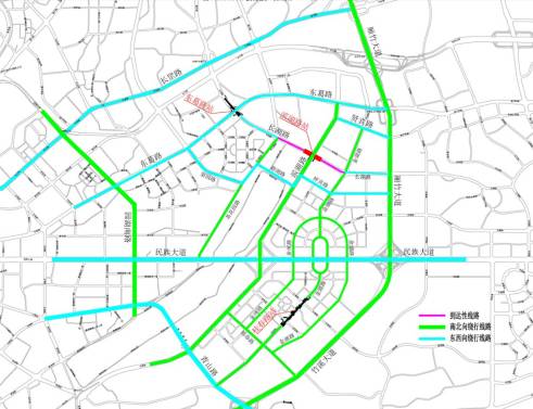 正文5 公交绕行 现状通行长湖路的公交线路有9条,分别为1,20,b37,45