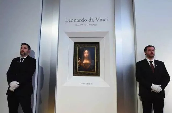 佳士得于2017年10月10日在纽约总部展示达·芬奇的《救世主》。图片：Ilya S. Savenok / Getty Images佳士得拍卖行