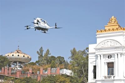 184无人驾驶载人飞行器在广州成功试飞