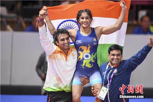 《摔跤吧爸爸》主人公侄女 获印度亚运会女子摔跤首金
