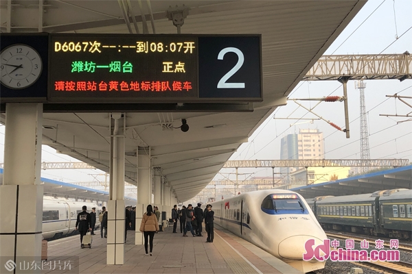 潍坊始发至烟台、青岛、济南高速动车组列车今
