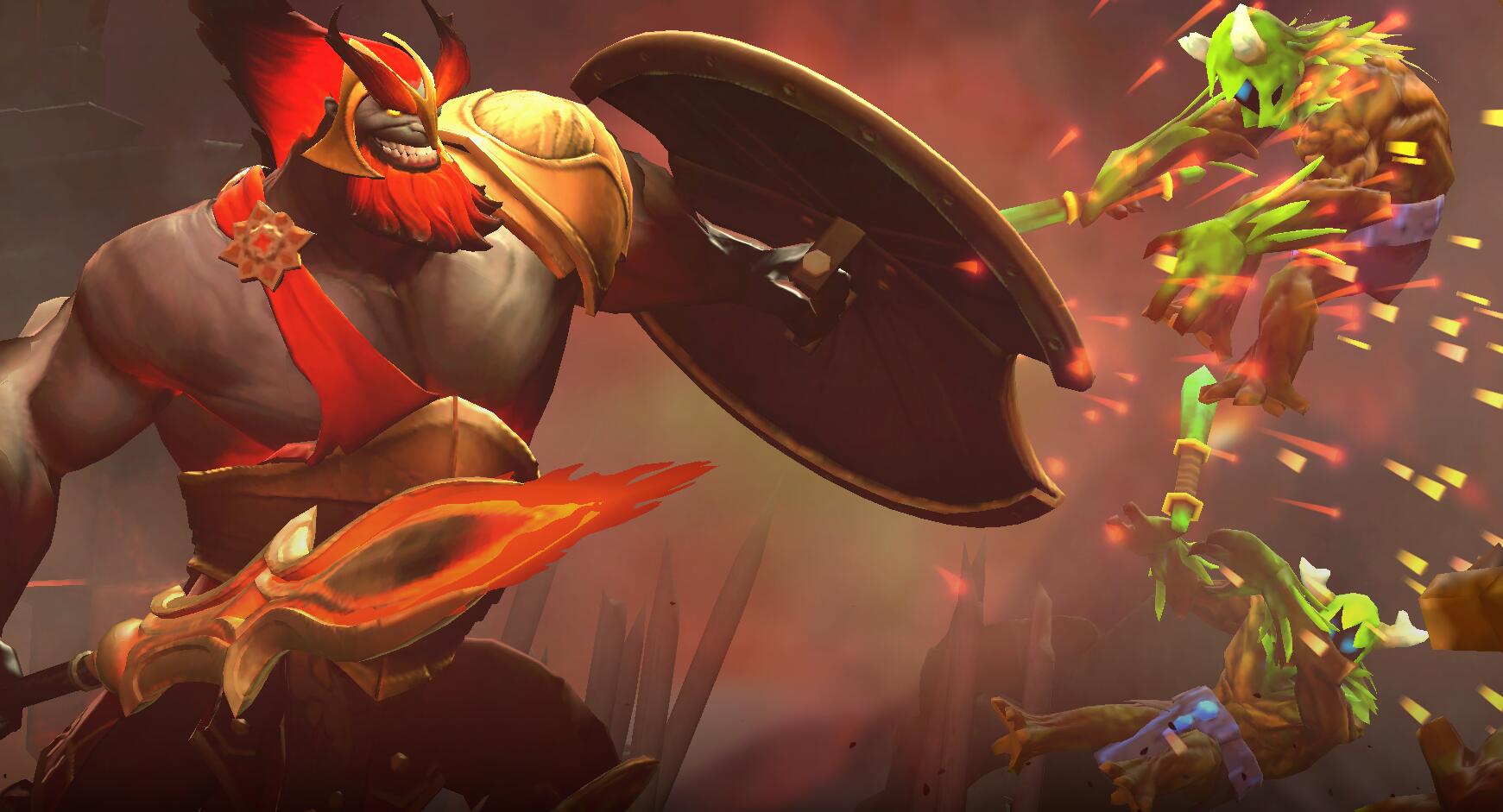 DOTA2新力量英雄玛尔斯登场 正面版的钢背兽