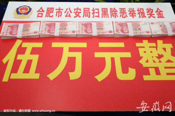 提供黑社会犯罪关键线索合肥一男子获奖5万元