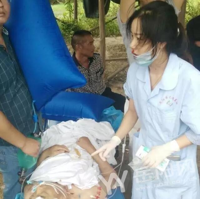 急救车路遇车祸岳阳一护士急救伤员后呕血