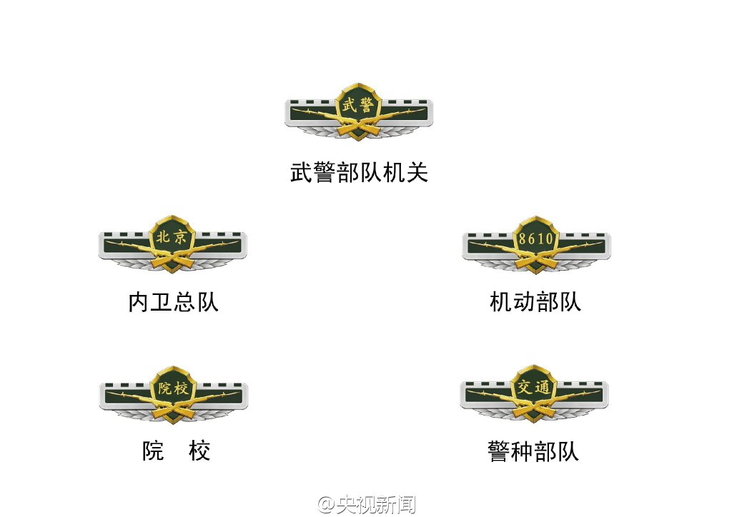 武警今起全面佩戴新式标志和服饰