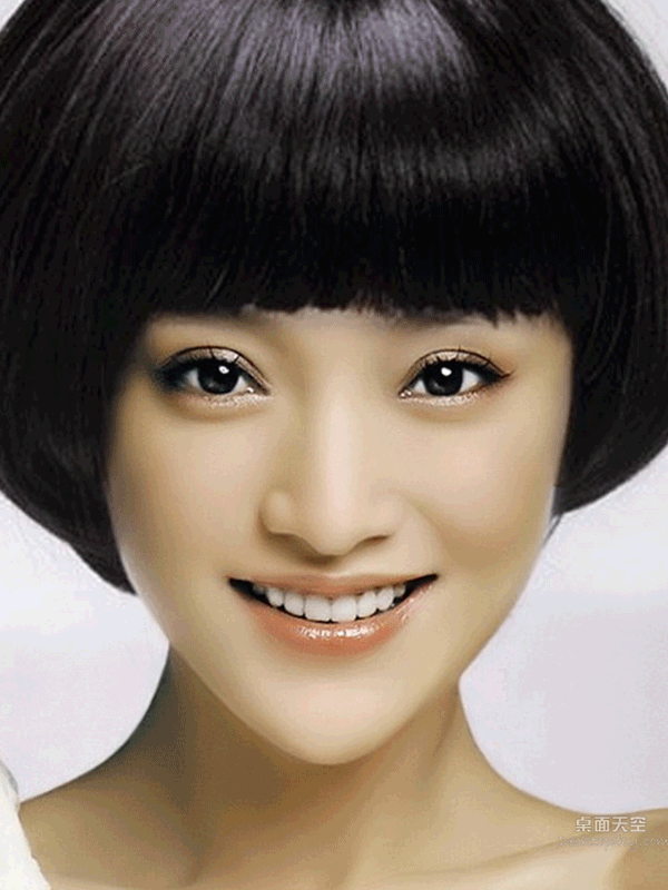 代表人物:周迅  tip:尖脸人也是最吃香的,大多数发型都能hold的住