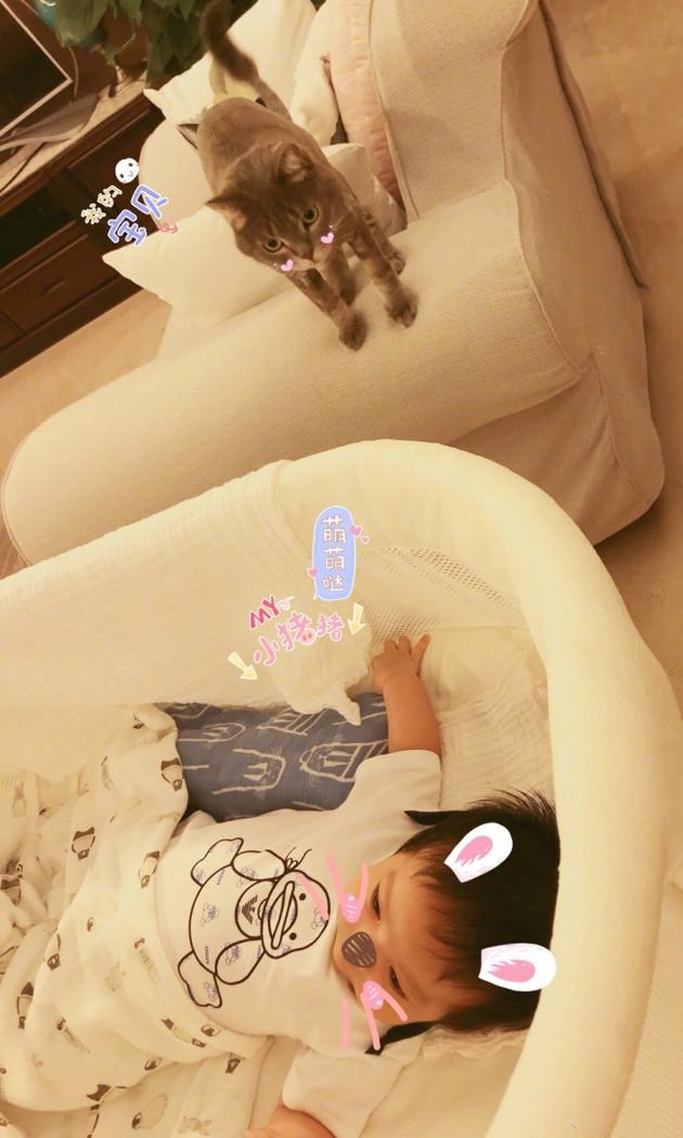 李晟首公开儿子正面照 亲昵称萌娃为"好看弟弟"