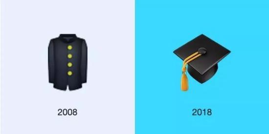 * “学士帽”一开始是一件黑色衬衫，上面有金色的纽扣