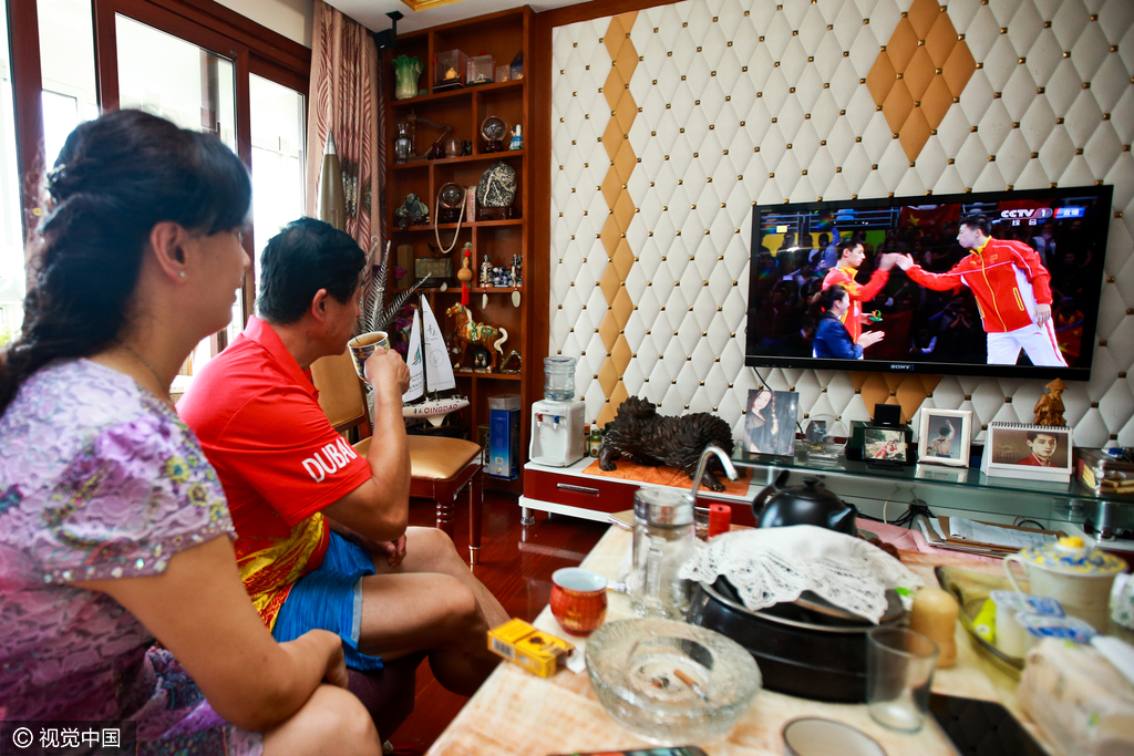 张继科父母:夺银已"超额完成任务"